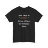 Unisex t-shirt from Twisted Angell with the sarcastic phrase “Most Likely To Bring A Flask To Midnight Mass” printed on the front.