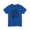 Unisex t-shirt from Twisted Angell with the sarcastic phrase “Sarcasm & Wi‑Fi Office” printed on the front.