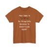Unisex t-shirt from Twisted Angell with the sarcastic phrase “Most Likely To Re-Wrap Gifts Because "It Didn't Look Right” printed on the front.