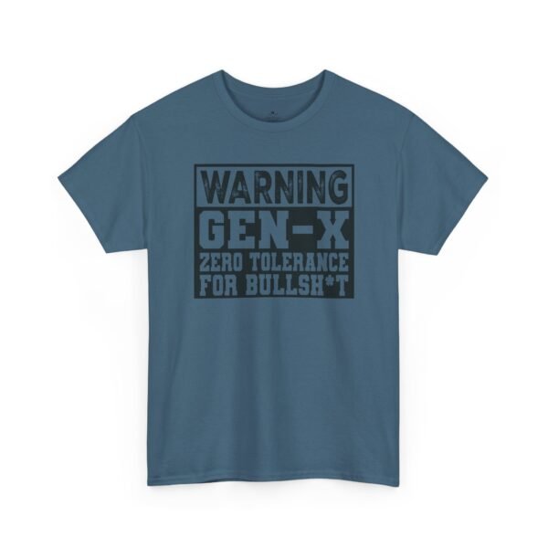 15986365021597471168_2048.jpeg Unisex t-shirt from Twisted Angell with the sarcastic phrase “Gen-X Warning - Zero Tolerance for Bullsh*t” printed on the front.