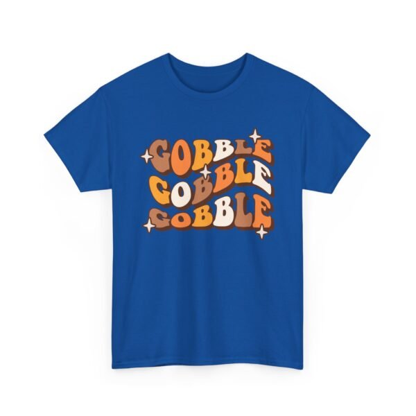 Unisex t-shirt from Twisted Angell with the sarcastic phrase “Thanksgiving Gobble Gobble” printed on the front.