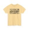 Unisex t-shirt from Twisted Angell with the sarcastic phrase “Generation X Advisory – Approach At Own Risk” printed on the front.