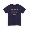 Unisex t-shirt from Twisted Angell with the sarcastic phrase “Most Likely to Take the Most Selfies” printed on the front.