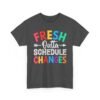 16056657669558121178_2048.jpeg Unisex t-shirt from Twisted Angell with the sarcastic phrase “Fresh Outta Schedule Changes” printed on the front.