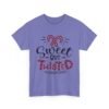 Unisex t-shirt from Twisted Angell with the sarcastic phrase “Sweet But Twisted” printed on the front.