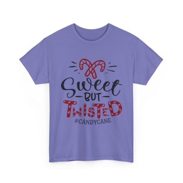 Unisex t-shirt from Twisted Angell with the sarcastic phrase “Sweet But Twisted” printed on the front.
