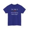Unisex t-shirt from Twisted Angell with the sarcastic phrase “Most Likely to Snore During Movie Night” printed on the front.