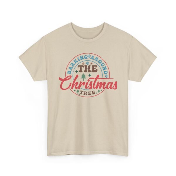Unisex t-shirt from Twisted Angell with the sarcastic phrase “Barking Around The Christmas Tree” printed on the front.