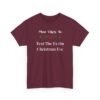 Unisex t-shirt from Twisted Angell with the sarcastic phrase “Most Likely To Text The Ex On Christmas Eve” printed on the front.