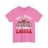 Unisex t-shirt from Twisted Angell with the sarcastic phrase “All I Want For Christmas Is More Coffee” printed on the front.