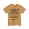 Unisex t-shirt from Twisted Angell with the sarcastic phrase “Generation X” printed on the front.