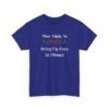 Unisex t-shirt from Twisted Angell with the sarcastic phrase “Most Likely To Bring Up Exes At Dinner” printed on the front.