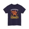 Unisex t-shirt from Twisted Angell with the sarcastic phrase “I'm the Birthday Turkey” printed on the front.