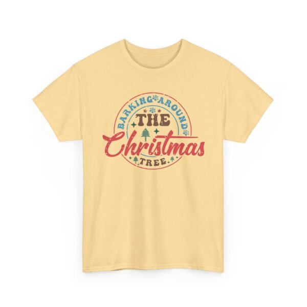 Unisex t-shirt from Twisted Angell with the sarcastic phrase “Barking Around The Christmas Tree” printed on the front.