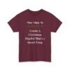 Unisex t-shirt from Twisted Angell with the sarcastic phrase “Most Likely To Create A Playlist That’s 7 Hours Long” printed on the front.