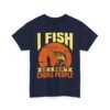 Unisex t-shirt from Twisted Angell with the sarcastic phrase “I Fish So I Don't Choke People” printed on the front.