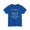 Unisex t-shirt from Twisted Angell with the sarcastic phrase “Most Likely To Hide In The Bathroom During Family Photos” printed on the front.
