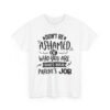 16796105068079829515_2048-1.jpeg Unisex t-shirt from Twisted Angell with the sarcastic phrase “Don't Be Ashamed Of Who You Are, That's Your Parents Job” printed on the front.