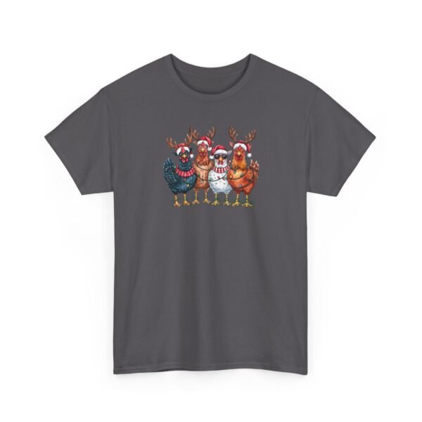 Unisex t-shirt from Twisted Angell with the sarcastic phrase “Holiday Chickens” printed on the front.