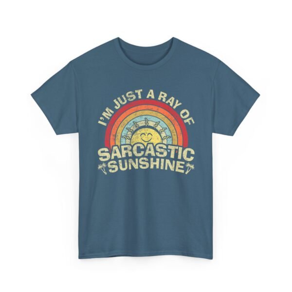 Unisex t-shirt from Twisted Angell with the sarcastic phrase “I'm Just A Ray Of Sarcastic Sunshine” printed on the front.