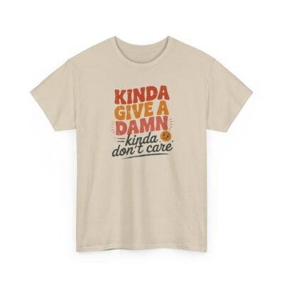 16901349928088596679_2048-2.jpeg Unisex t-shirt from Twisted Angell with the sarcastic phrase “Kinda Give a Damn, Kinda Don't Care” printed on the front.
