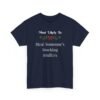 Unisex t-shirt from Twisted Angell with the sarcastic phrase “Most Likely To Steal Someone's Stocking Stuffers” printed on the front.