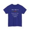 Unisex t-shirt from Twisted Angell with the sarcastic phrase “Most Likely To Swear At The Christmas Lights” printed on the front.