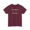 Unisex t-shirt from Twisted Angell with the sarcastic phrase “Most Likely to Kiss Santa” printed on the front.