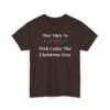 Unisex t-shirt from Twisted Angell with the sarcastic phrase “Most Likely To Peek Under The Christmas Tree” printed on the front.