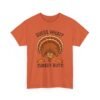 Unisex t-shirt from Twisted Angell with the sarcastic phrase “Guess What? Turkey Butt!” printed on the front.