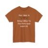 Unisex t-shirt from Twisted Angell with the sarcastic phrase “Most Likely To Bring Glitter To The Party (and regret it)” printed on the front.
