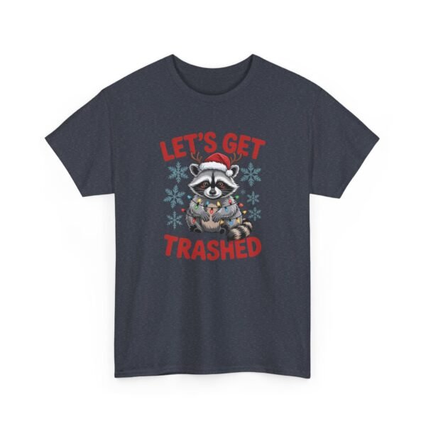 Unisex t-shirt from Twisted Angell with the sarcastic phrase “Let's Get Trashed” printed on the front.