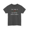Unisex t-shirt from Twisted Angell with the sarcastic phrase “Most Likely To Eat All The Office Cookies” printed on the front.