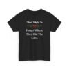 Unisex t-shirt from Twisted Angell with the sarcastic phrase “Most Likely To Forget Where They Hid The Gifts” printed on the front.