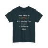 Unisex t-shirt from Twisted Angell with the sarcastic phrase “Most Likely To Cry During The Student Christmas Show” printed on the front.