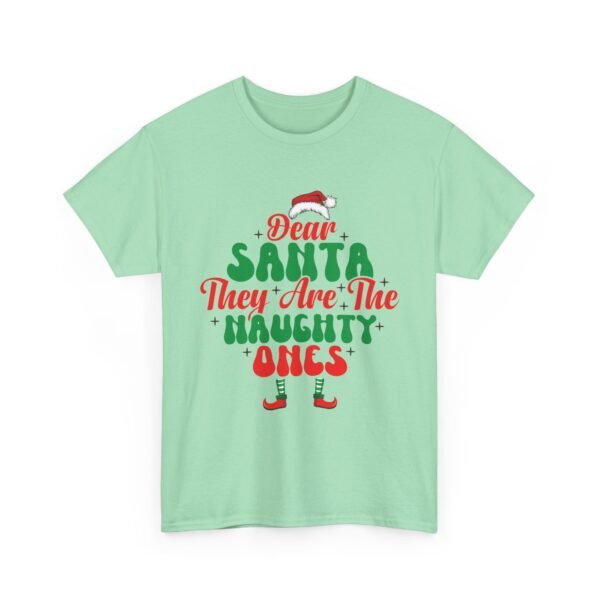 Unisex t-shirt from Twisted Angell with the sarcastic phrase “Dear Santa, They Are The Naughty Ones” printed on the front.