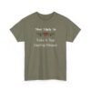 Unisex t-shirt from Twisted Angell with the sarcastic phrase “Most Likely To Nap During Dinner” printed on the front.