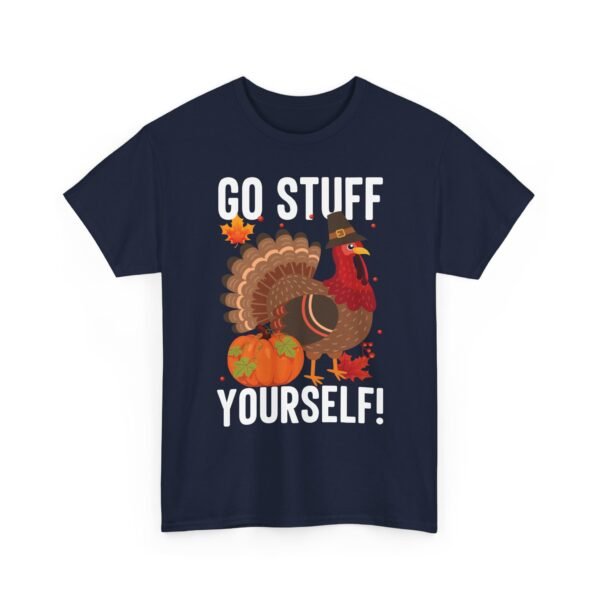 Unisex t-shirt from Twisted Angell with the sarcastic phrase “Go Stuff Yourself” printed on the front.