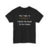 Unisex t-shirt from Twisted Angell with the sarcastic phrase “Most Likely To Climb The Roof To See Santa” printed on the front.
