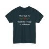 Unisex t-shirt from Twisted Angell with the sarcastic phrase “Most Likely To Raid The Fridge At Midnight” printed on the front.