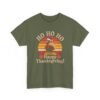 Unisex t-shirt from Twisted Angell with the sarcastic phrase “Ho Ho Ho Happy Thanksgiving” printed on the front.