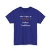 Unisex t-shirt from Twisted Angell with the sarcastic phrase “Most Likely To Follow Traditions” printed on the front.