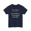 Unisex t-shirt from Twisted Angell with the sarcastic phrase “Most Likely To Post About The Grinch Being "Relatable” printed on the front.