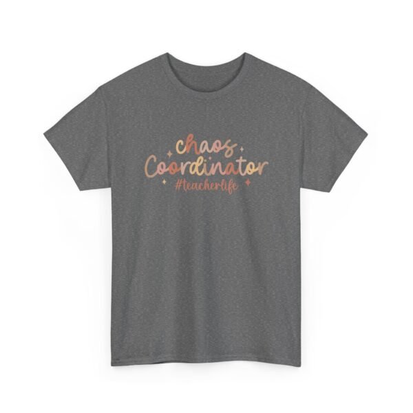 17737761951893587262_2048.jpeg Unisex t-shirt from Twisted Angell with the sarcastic phrase “Chaos Coordinator #teacherlife” printed on the front.
