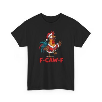 Unisex t-shirt from Twisted Angell with the sarcastic phrase “F-caw-F Christmas” printed on the front.