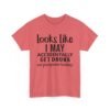 Unisex t-shirt from Twisted Angell with the sarcastic phrase “Looks Like I May Accidentally Get Drunk On Purpose Today” printed on the front.