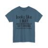Unisex t-shirt from Twisted Angell with the sarcastic phrase “Looks Like I May Accidentally Get Drunk On Purpose Today” printed on the front.