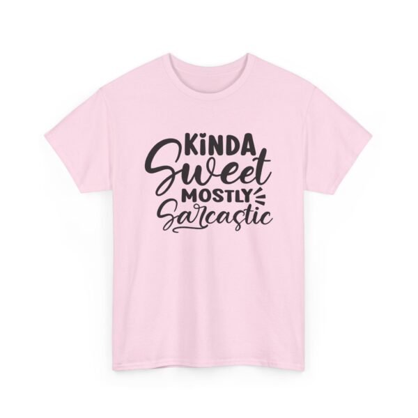 17819718977966885426_2048-1.jpeg Unisex t-shirt from Twisted Angell with the sarcastic phrase “Kinda Sweet Mostly Sarcastic” printed on the front.