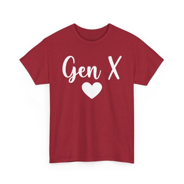 18014771126866365079_2048.jpeg Unisex t-shirt from Twisted Angell with the sarcastic phrase “Gen X Heart” printed on the front.