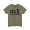 Unisex t-shirt from Twisted Angell with the sarcastic phrase “Gen X Feral AF” printed on the front.
